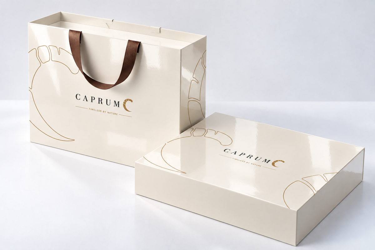 A set of (10) luxury paper boxes in a rectangular shape