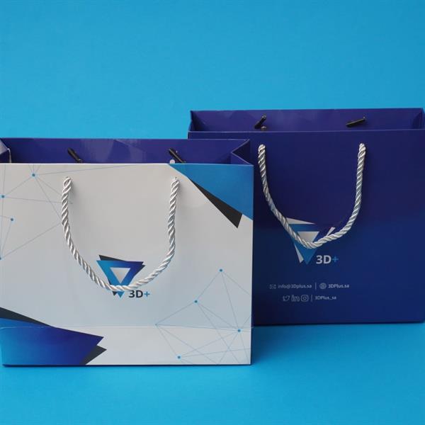 A set of (10) elegant square-shaped paper bags