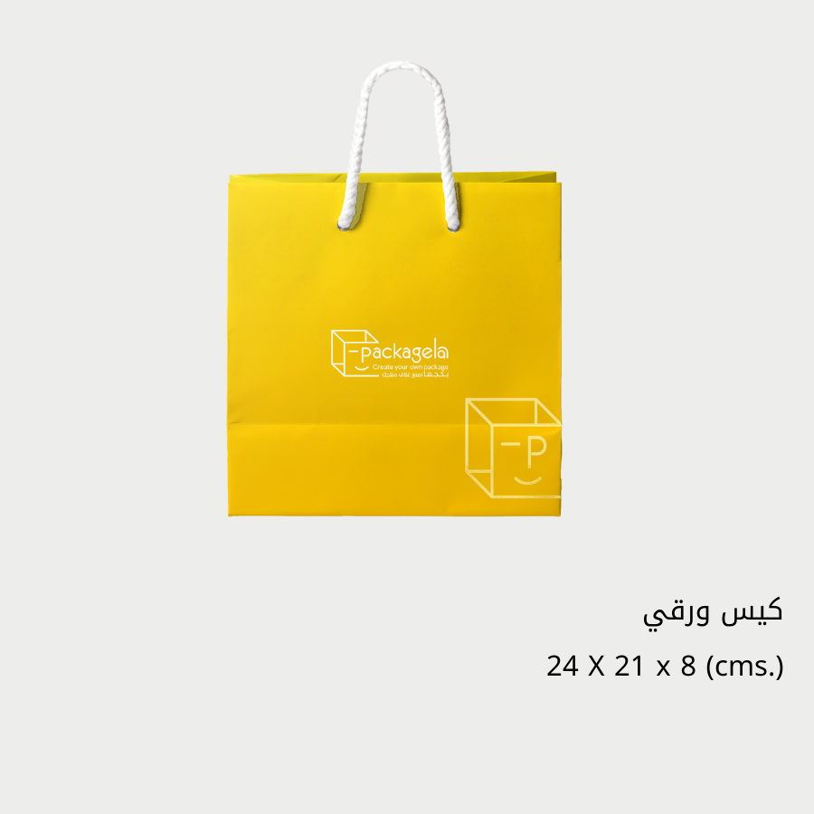 A set of (10) elegant square-shaped paper bags