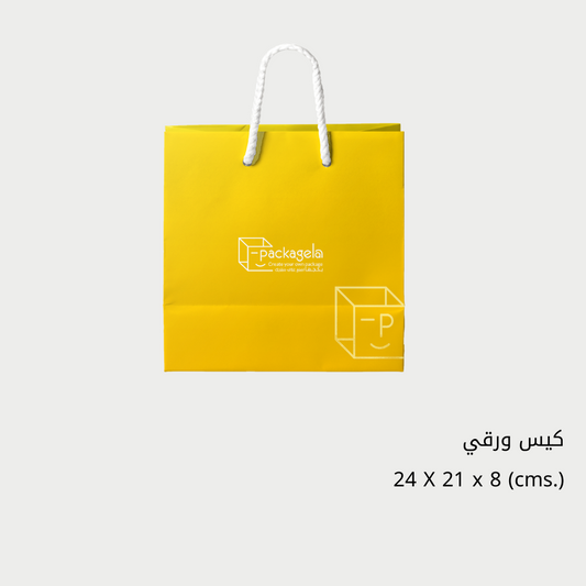 A set of (10) elegant square-shaped paper bags