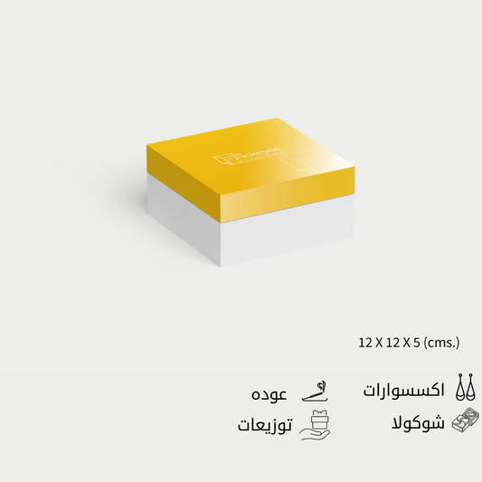 A set of (10) luxury paper boxes in small square shape