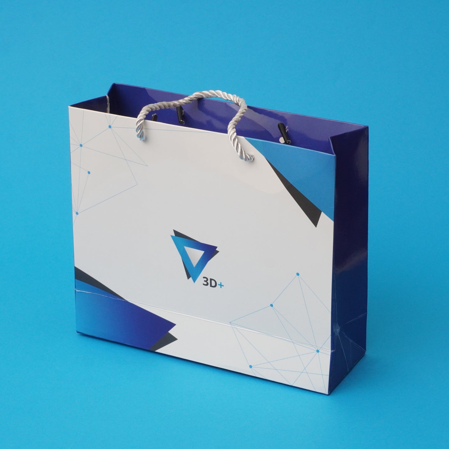 A set of (10) elegant square-shaped paper bags