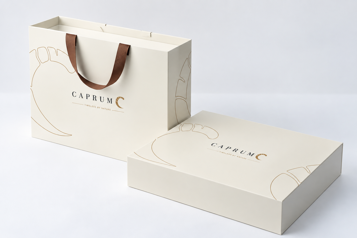 A set of (10) luxury paper boxes in a rectangular shape